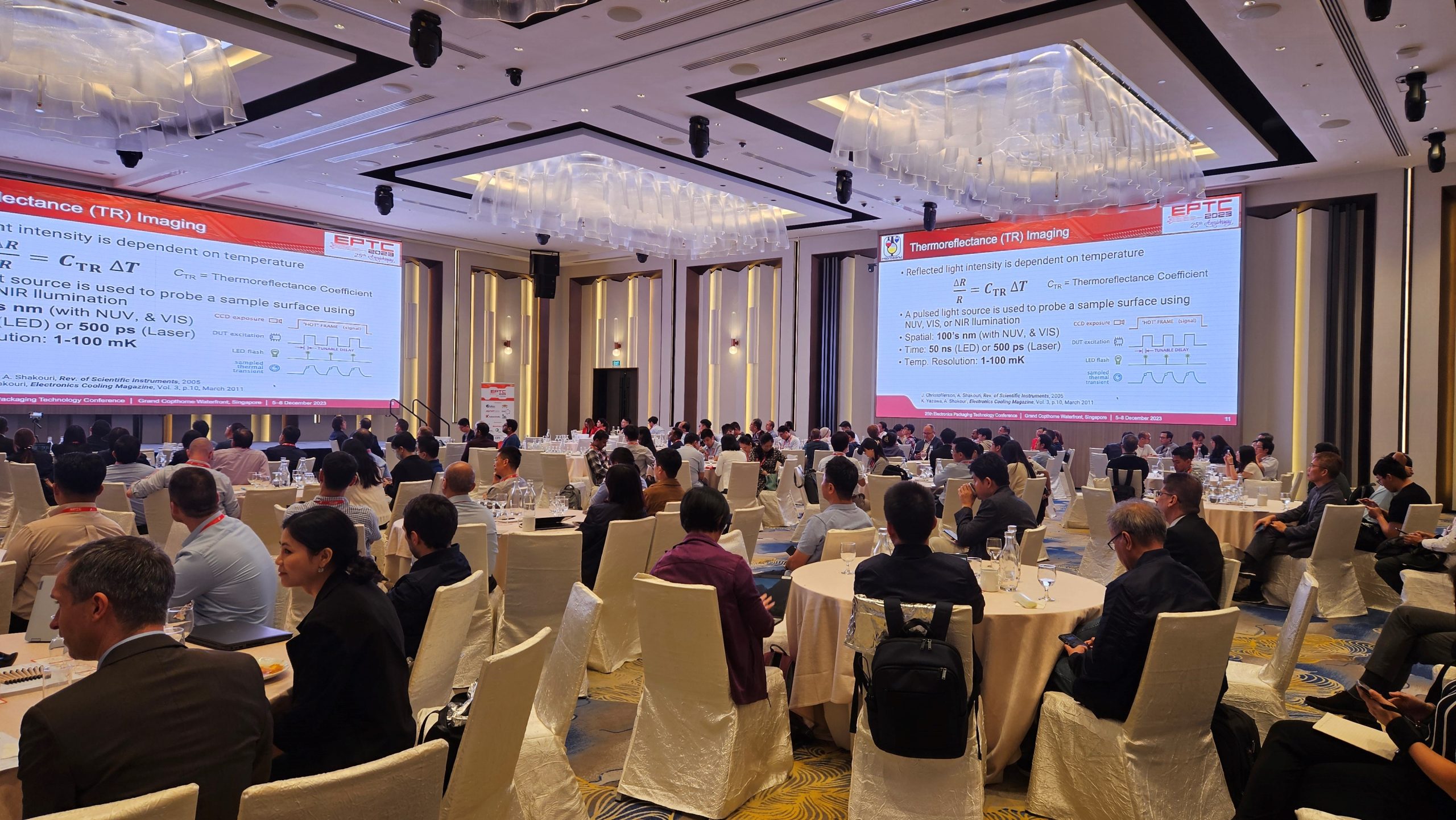 At the venue of the conference's technical talk, keynote speakers are currently sharing their achievements in the field of advanced packaging and discussing the issues and challenges they face.